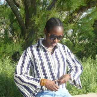Surchemise Femme Kente Bleue