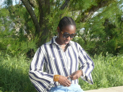Surchemise Femme Kente Bleue